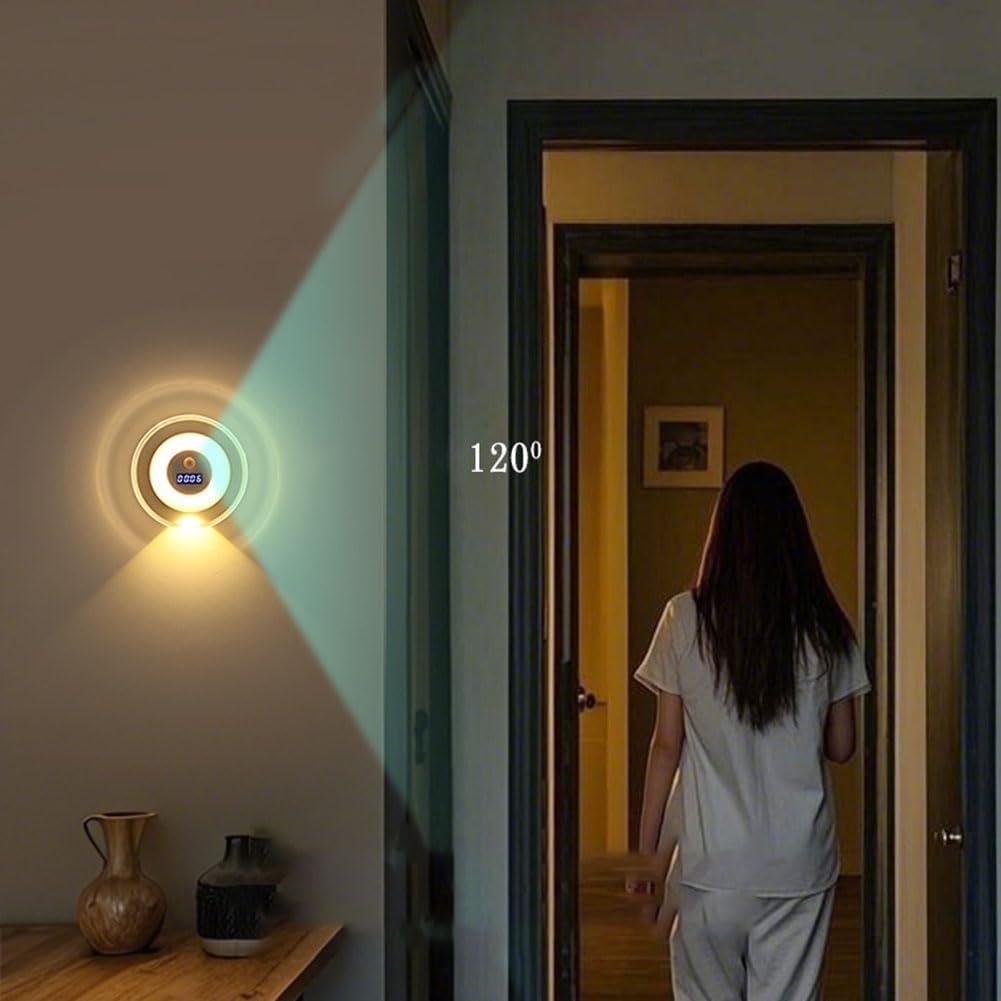 Applique Murale LED Intelligente — Écran Horloge Numérique