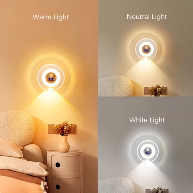 Applique Murale LED Intelligente — Écran Horloge Numérique