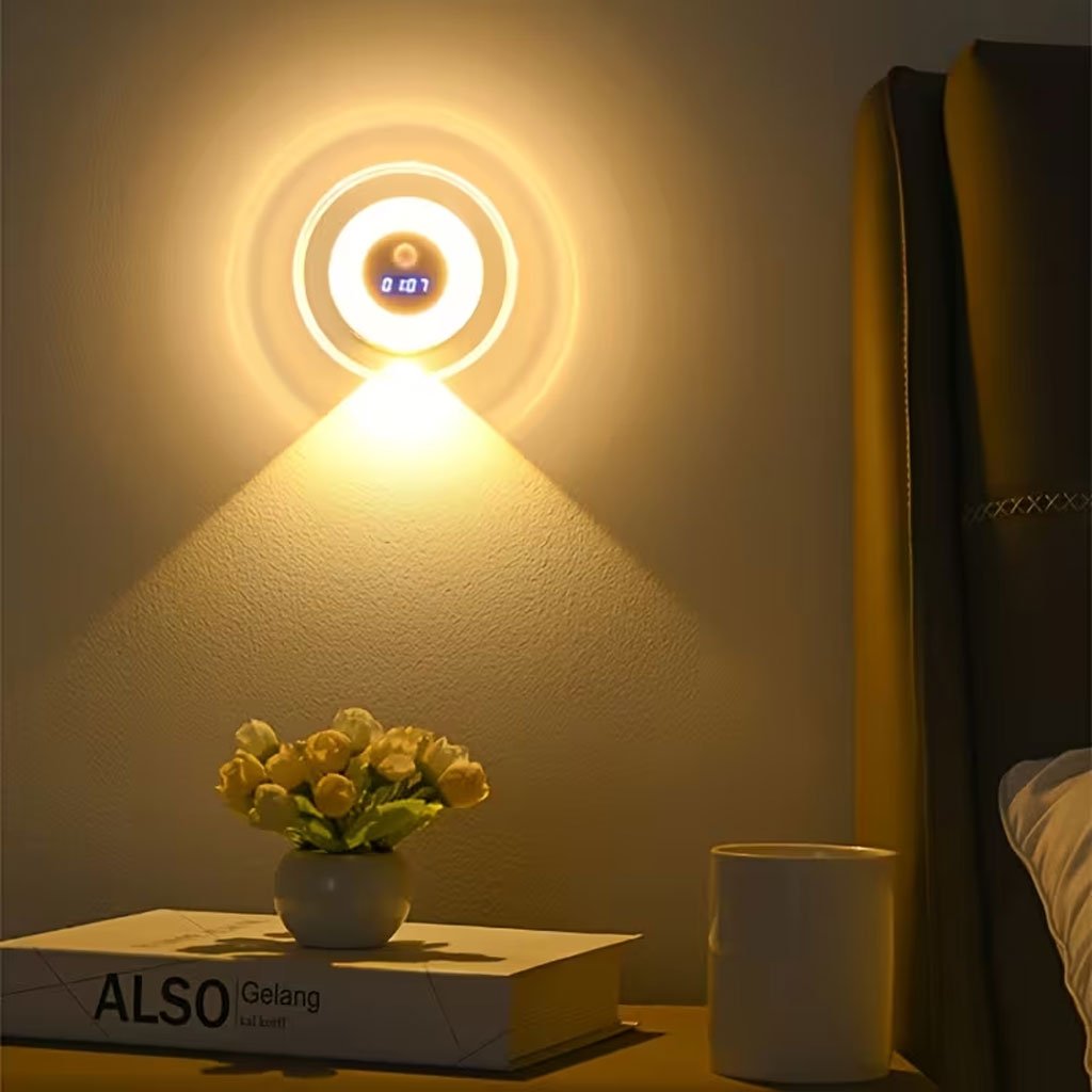 Applique Murale LED Intelligente — Écran Horloge Numérique