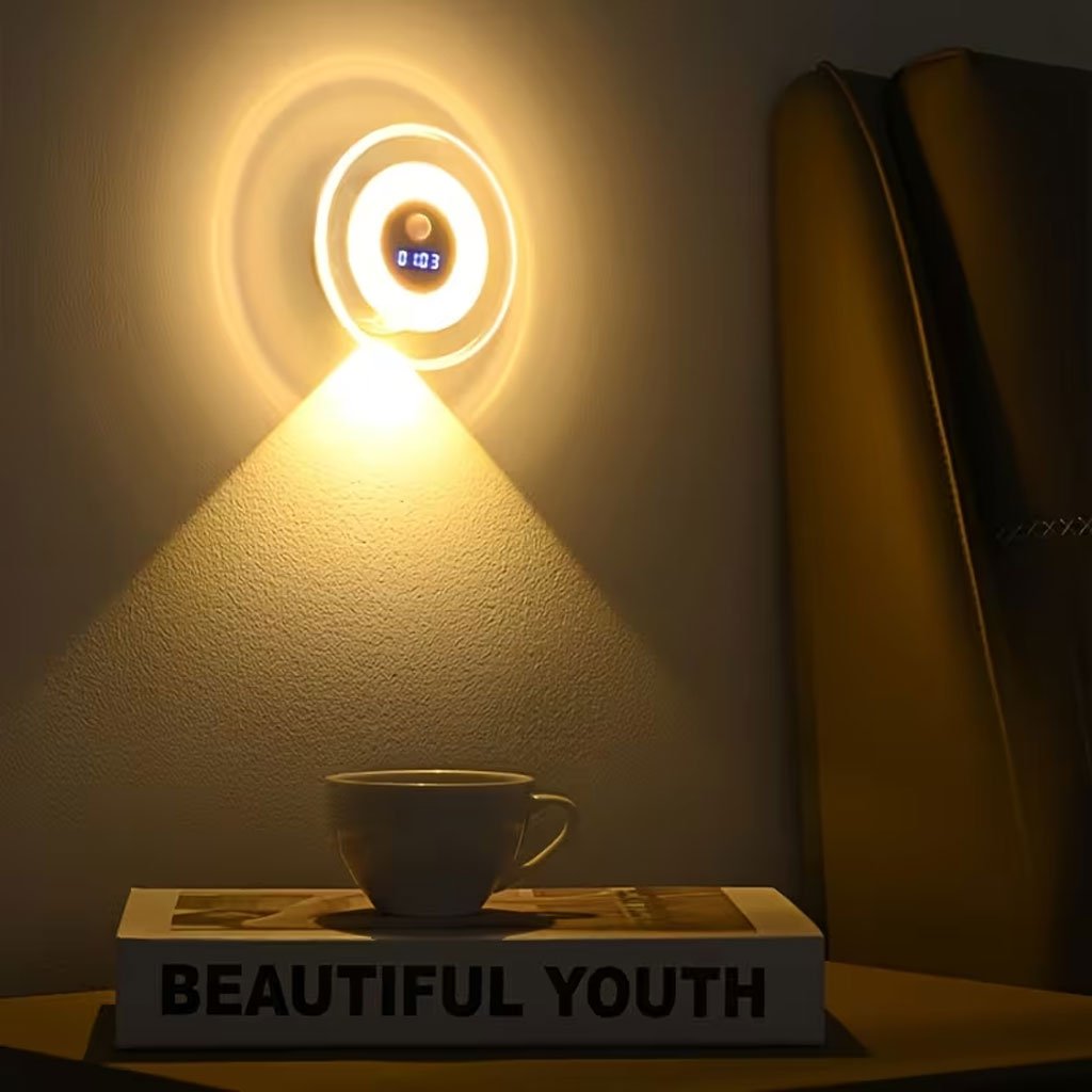 Applique Murale LED Intelligente — Écran Horloge Numérique