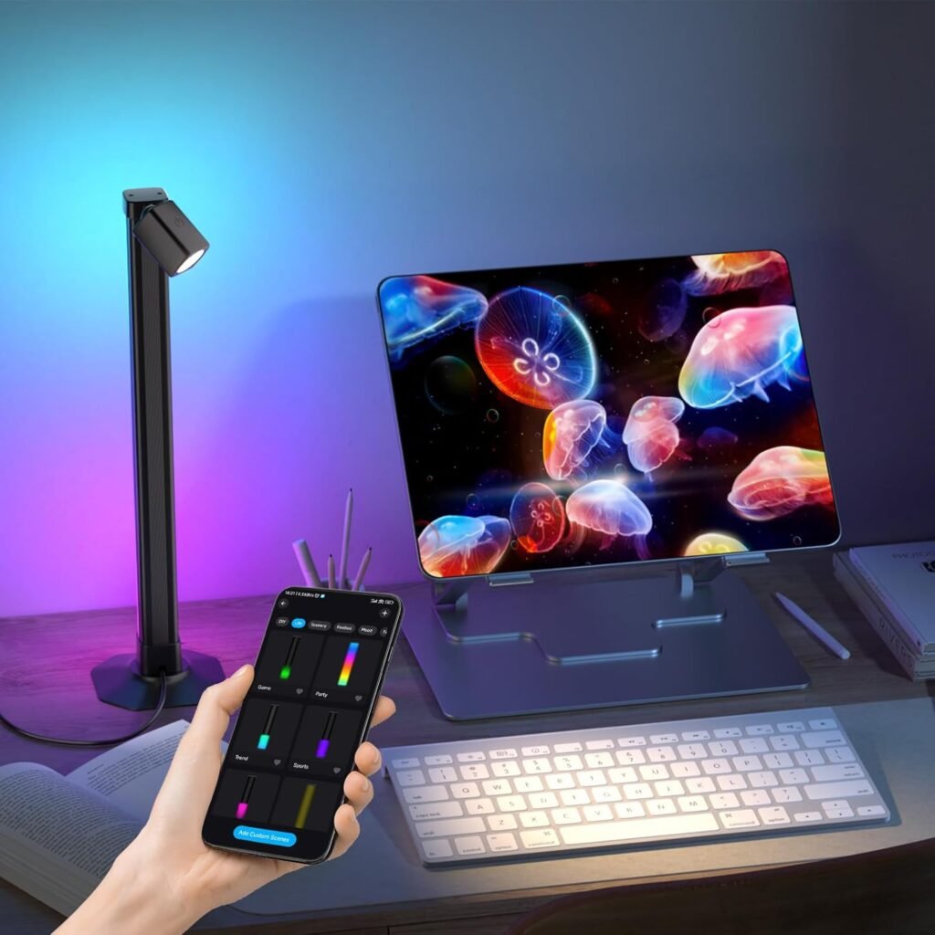 Lampadaire LED Multicolore avec Télécommande — Éclairage d'Ambiance Intelligent