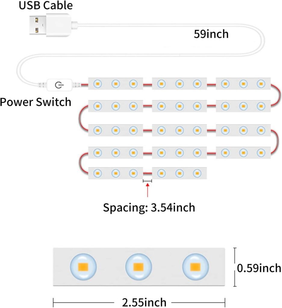 Kit Éclairage 10 LED Miroir Maquillage — Contrôle Tactile
