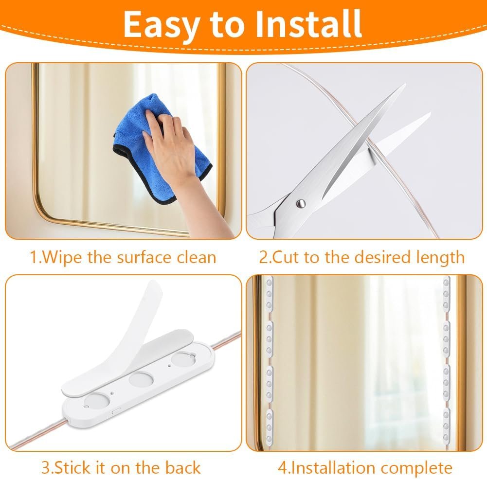 Kit Éclairage 10 LED Miroir Maquillage — Contrôle Tactile