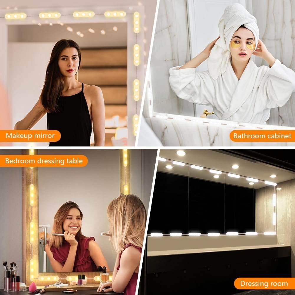 Kit Éclairage 10 LED Miroir Maquillage — Contrôle Tactile