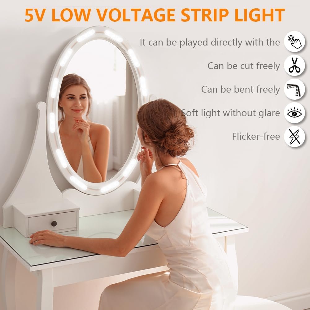 Kit Éclairage 10 LED Miroir Maquillage — Contrôle Tactile
