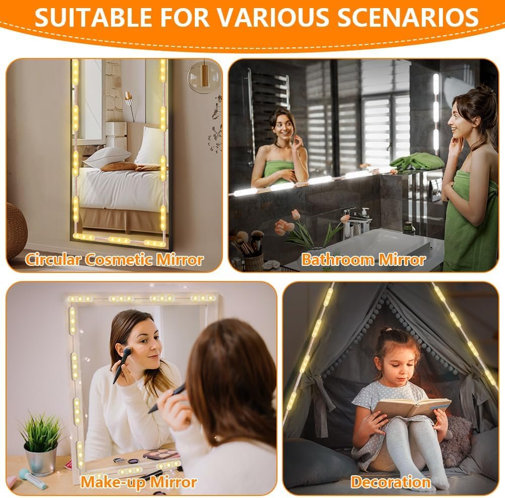 Kit Éclairage 10 LED Miroir Maquillage — Contrôle Tactile