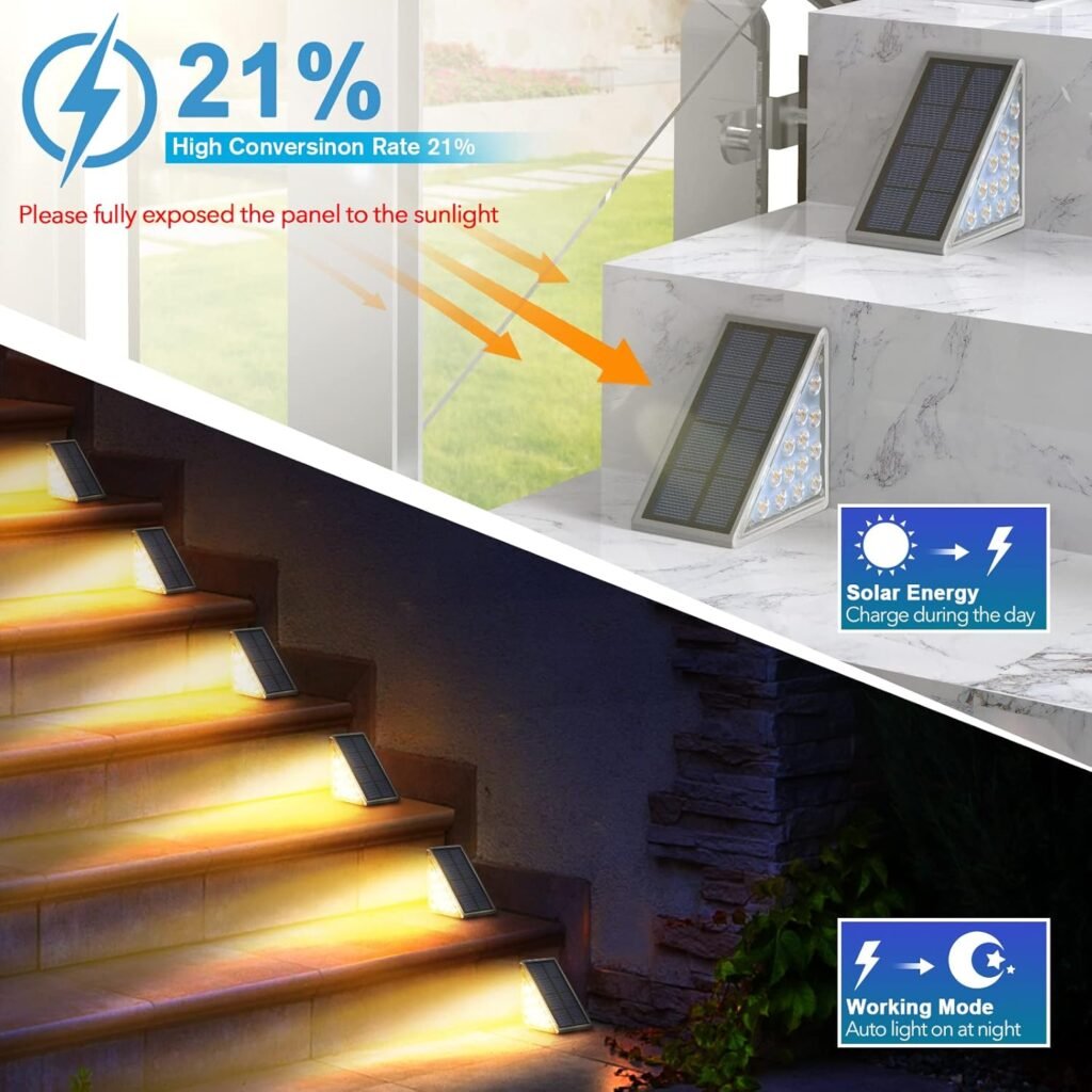 Éclairage Solaire pour Escaliers — Étanche IP67