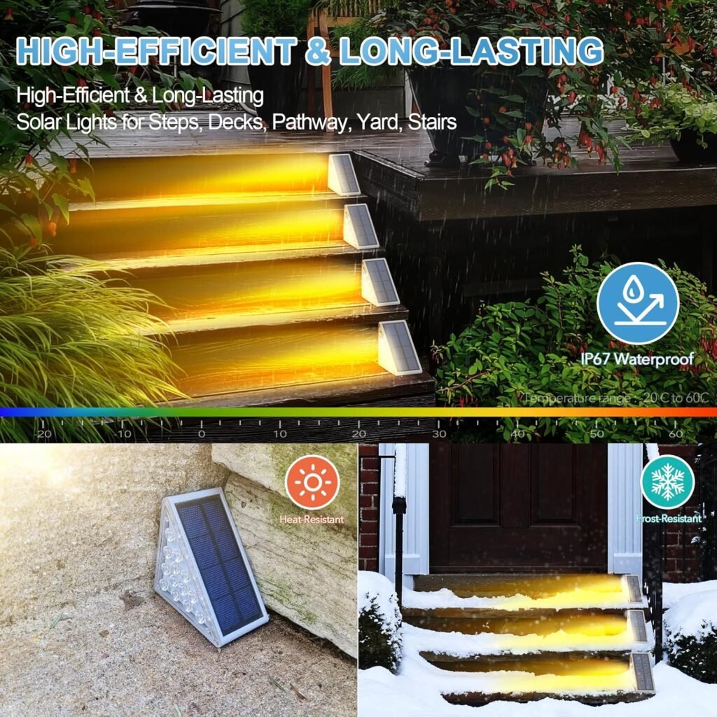 Éclairage Solaire pour Escaliers — Étanche IP67