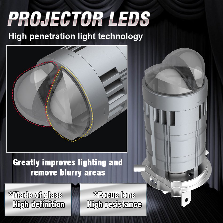 Ampoule LED H4 Pour Phare Universel — Éclairage Puissant