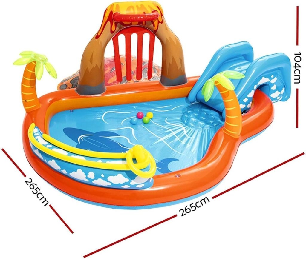 Centre Jeux Gonflable Bestway 53069 Lava Lagoon Toboggan Amovible — Expérience Familiale