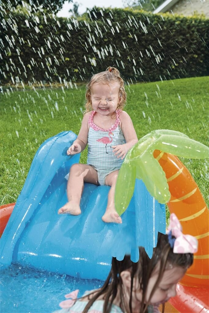 Centre Jeux Gonflable Bestway 53069 Lava Lagoon Toboggan Amovible — Expérience Familiale