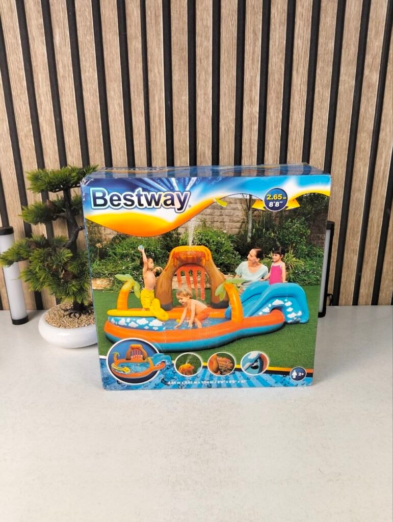 Centre Jeux Gonflable Bestway 53069 Lava Lagoon Toboggan Amovible — Expérience Familiale