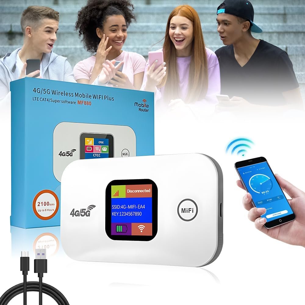 Routeur WiFi Portable 4G LTE – Écran LED couleur – connexion rapide