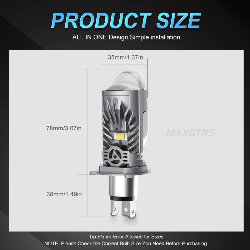 Kit Lampes Projecteur LED H4 36W — Éclairage Full LED 6000K