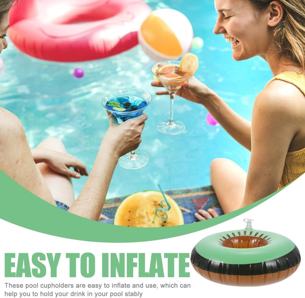 Porte-Gobelets Flottants Gonflables pour Piscine — Amusant