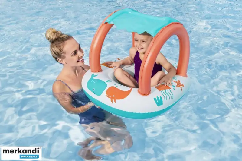Bateau Gonflable Enfant Bestway 34203 — Pare-Soleil Amovible