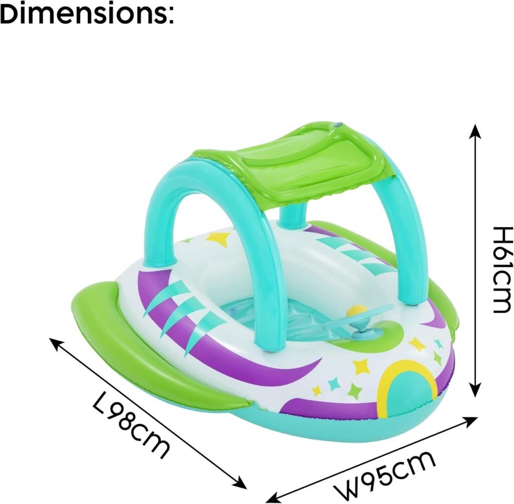 Bateau Gonflable Enfant Space Splash — Protection Solaire