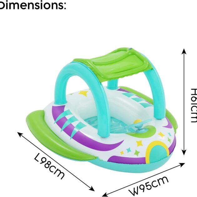 Bateau Gonflable Enfant Space Splash — Protection Solaire