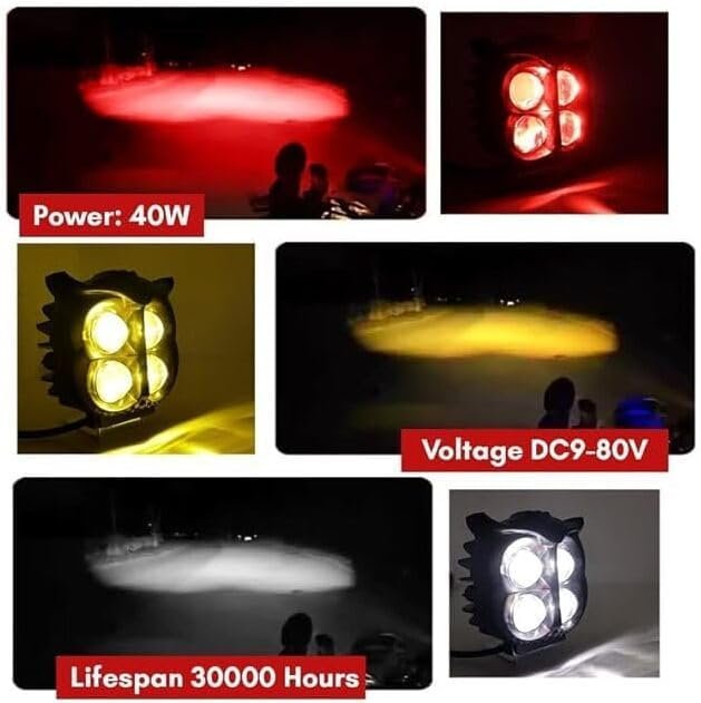 Projecteur LED 40W Forme Chouette — Éclairage Antibrouillard