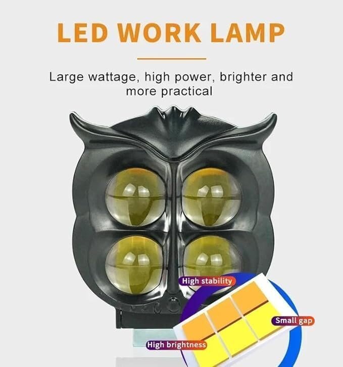 Projecteur LED 40W Forme Chouette — Éclairage Antibrouillard