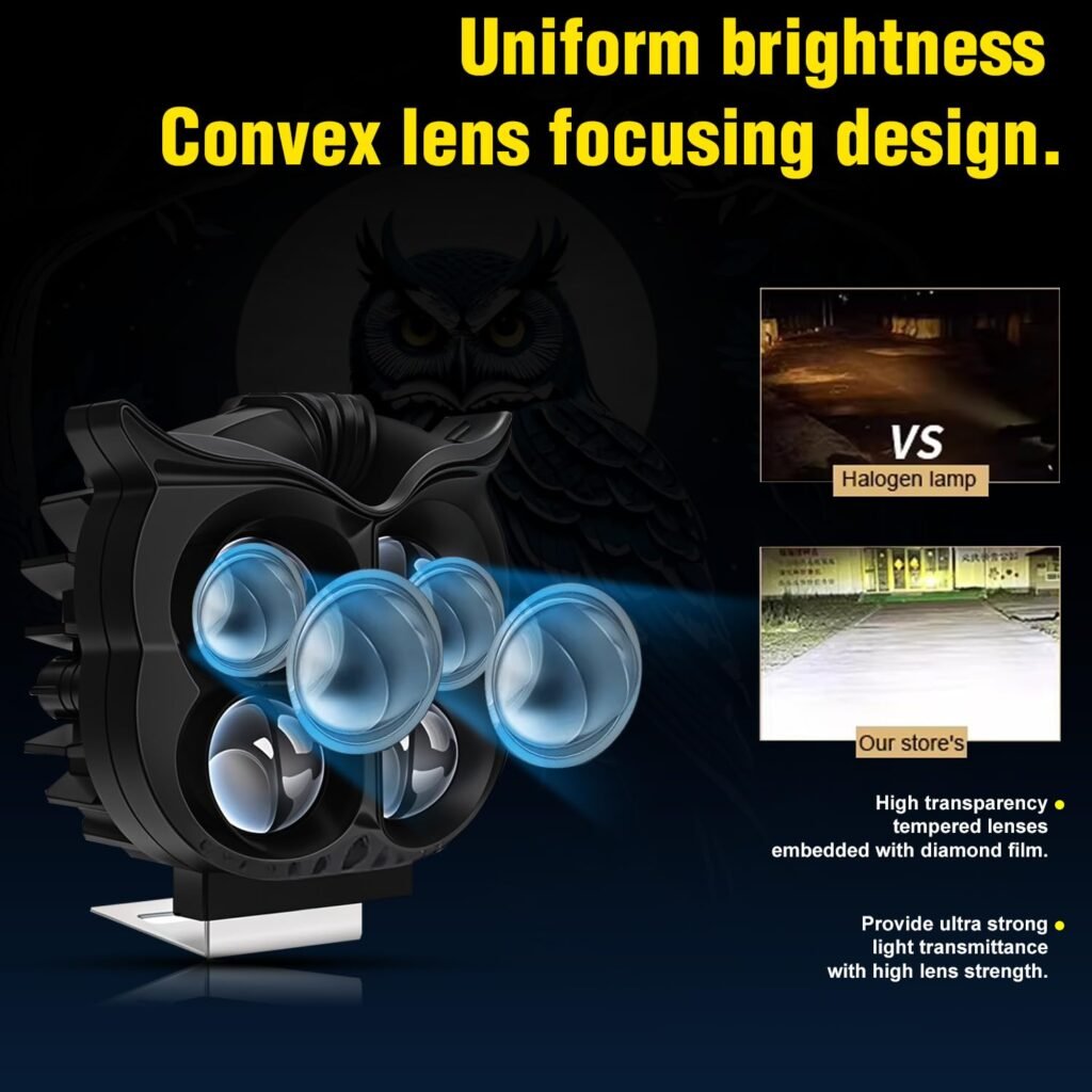 Projecteur LED 40W Forme Chouette — Éclairage Antibrouillard