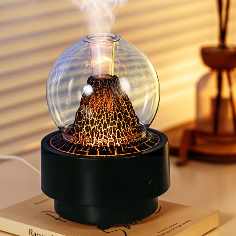Diffuseur d'Arôme et Humidificateur Effet Volcan 300ml — Pour une atmosphère relaxante