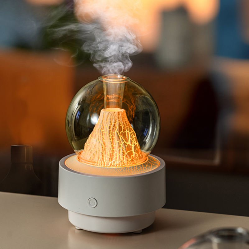 Diffuseur d'Arôme et Humidificateur Effet Volcan 300ml — Pour une atmosphère relaxante