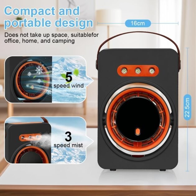 Purificateur d'air portable 4 en 1 — Rafraîchissement d'été