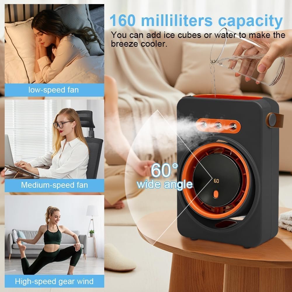 Purificateur d'air portable 4 en 1 — Rafraîchissement d'été