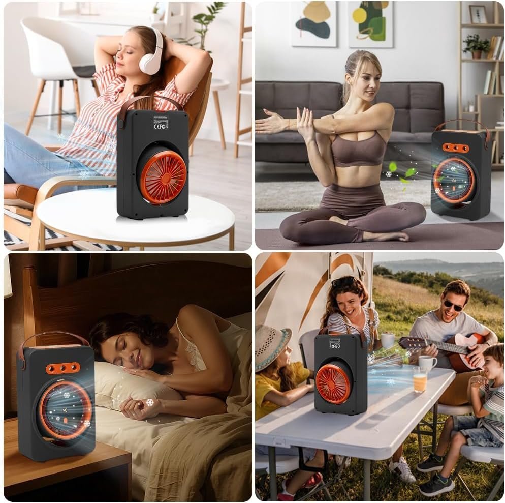 Purificateur d'air portable 4 en 1 — Rafraîchissement d'été