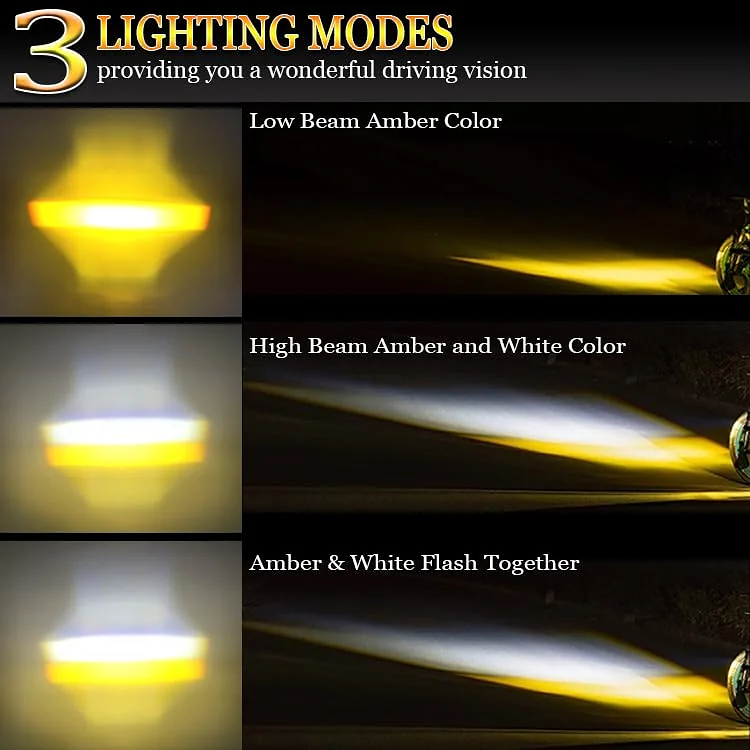 Projecteur de moto Double Couleur — Éclairage puissant