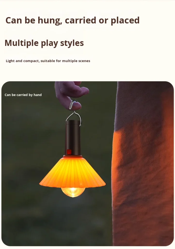 Lanterne de Camping Rechargeable 3 Niveaux de Luminosité — Éclairage Pratique
