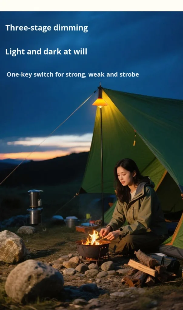 Lanterne de Camping Rechargeable 3 Niveaux de Luminosité — Éclairage Pratique