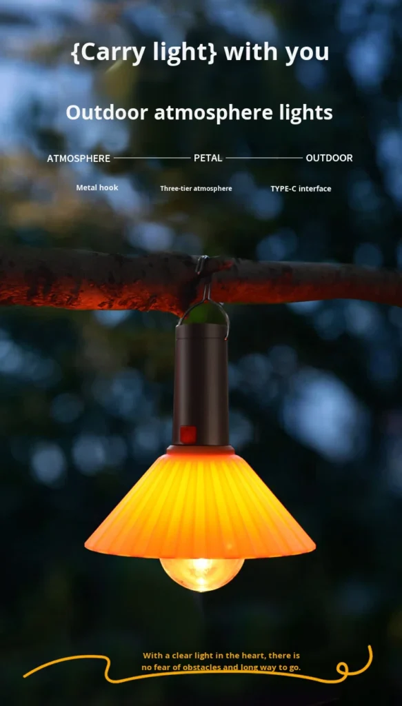 Lanterne de Camping Rechargeable 3 Niveaux de Luminosité — Éclairage Pratique