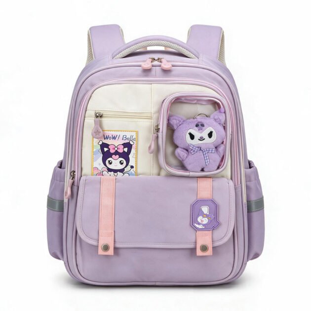 Sac à Dos Scolaire Kawaii Rose — Grande Capacité
