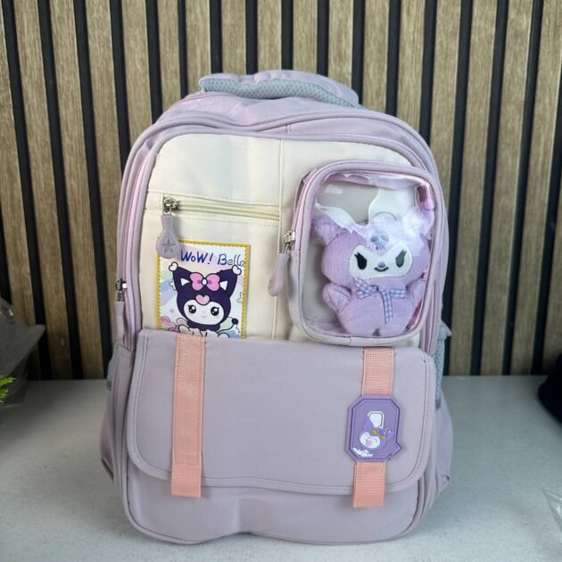 Sac à Dos Scolaire Kawaii Rose — Grande Capacité