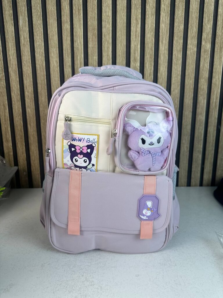 Sac à Dos Scolaire Kawaii Rose — Grande Capacité
