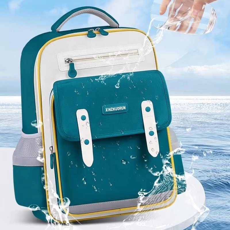 Sac à dos scolaire grand volume imperméable vert