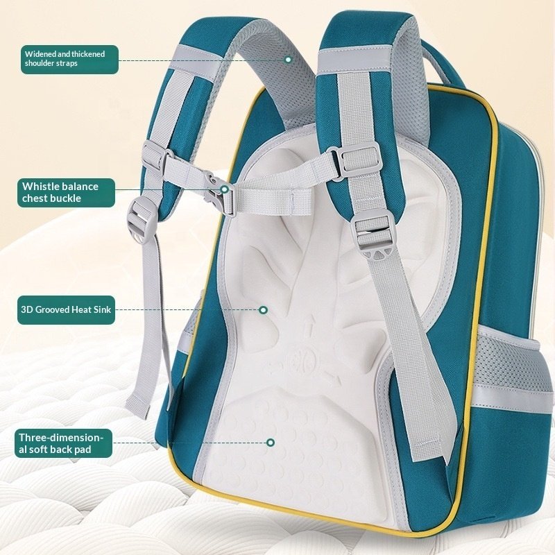 Sac à dos scolaire grand volume imperméable vert
