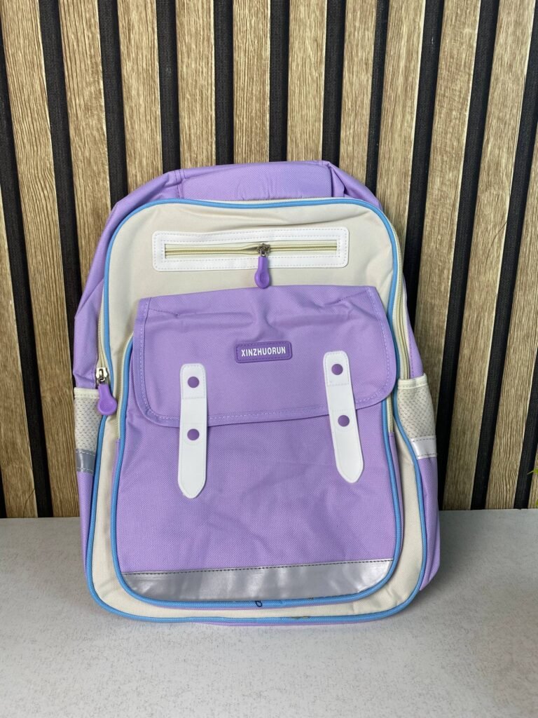 Sac à Dos Scolaire Mauve Grand Volume — Pour les Étudiants