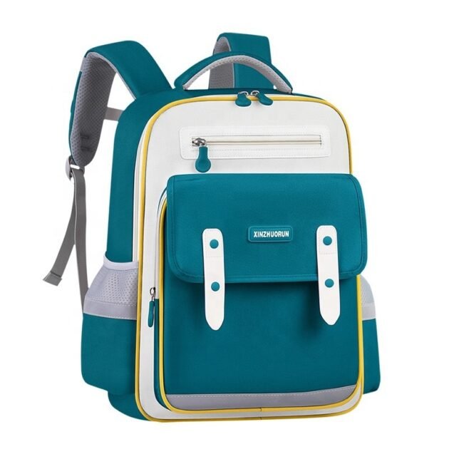 Sac à dos scolaire grand volume imperméable vert