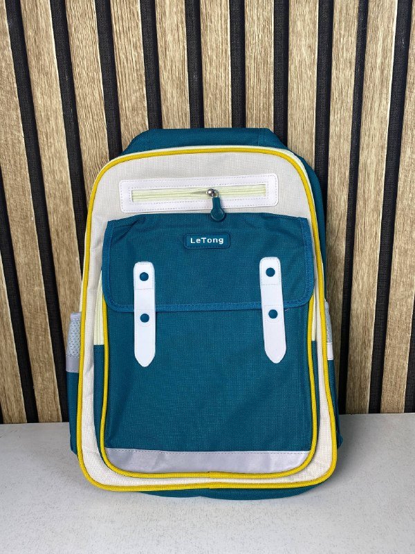 Sac à dos scolaire grand volume imperméable vert