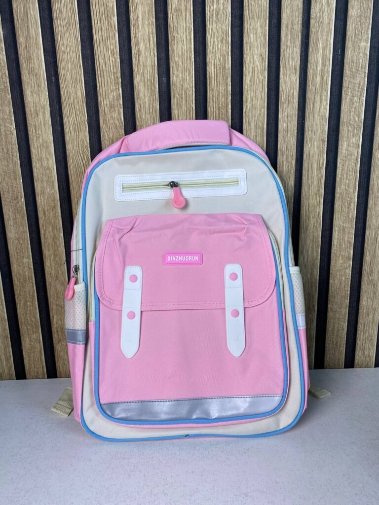 Sac à Dos Scolaire Grand Volume Tissu Imperméable Rose — Pour les écoliers