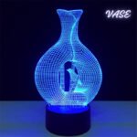 Lampe Veilleuse de Bureau 3D 7 Lumières — Décoration Colorée