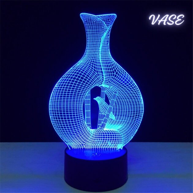 Lampe Veilleuse de Bureau 3D 7 Lumières — Décoration Colorée