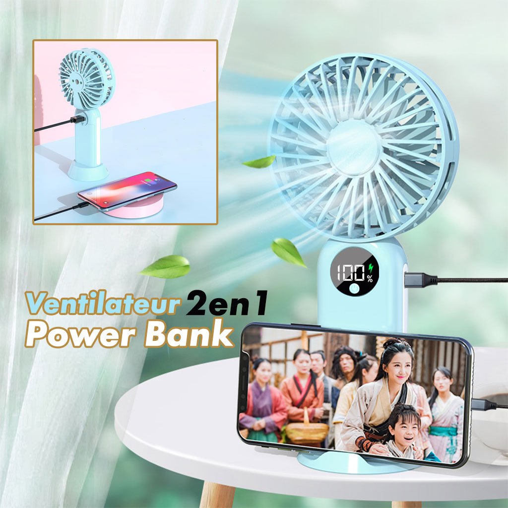 Ventilateur portable 2400 mAh — Refroidissement personnalisé