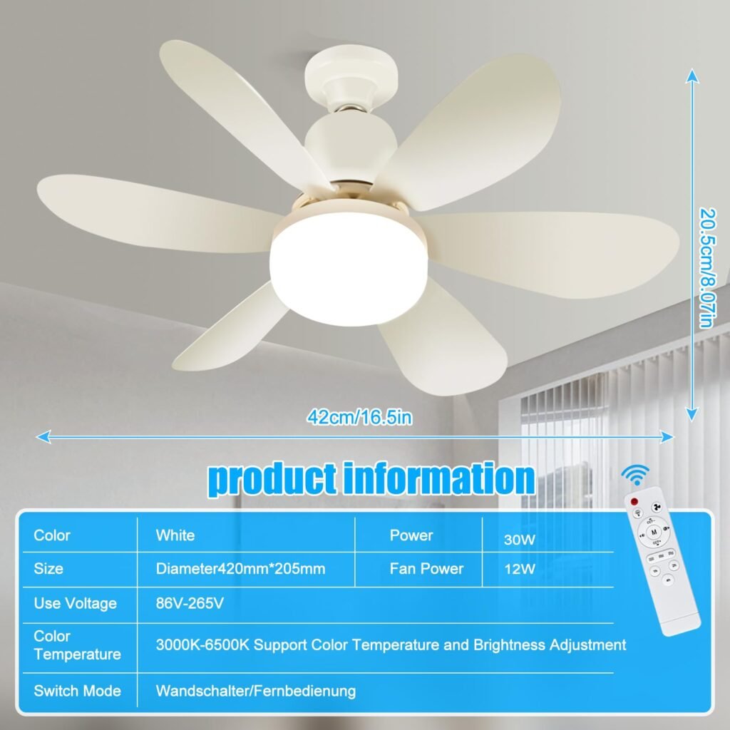 Ventilateur de Plafond Lumineux 80w — Éclairage et Ventilation Intelligents