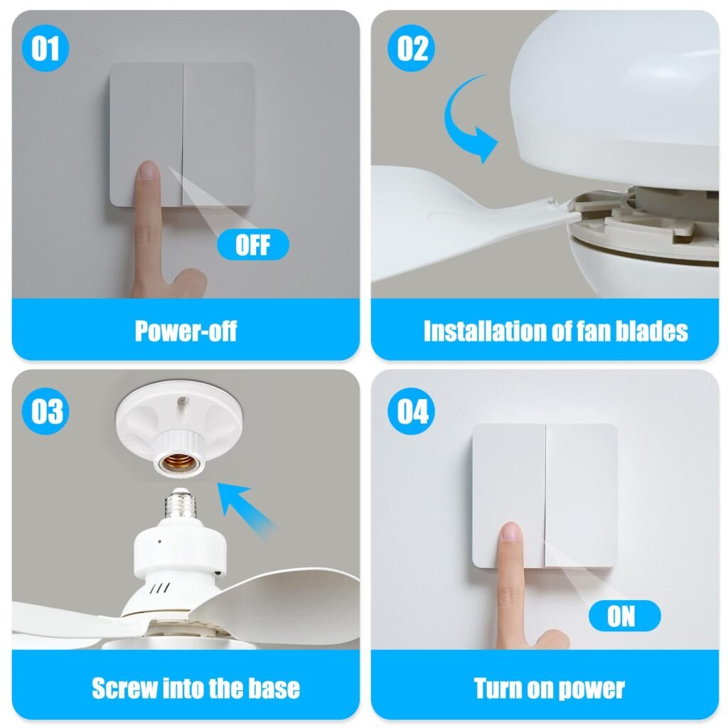 Ventilateur de Plafond Lumineux 80w — Éclairage et Ventilation Intelligents
