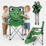 Chaise Pliante pour Enfant Style Tortues Ninja avec Porte-Gobelet