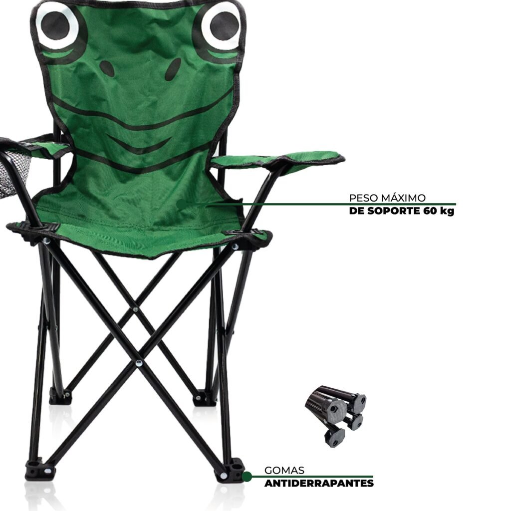 Chaise Pliante pour Enfant Style Tortues Ninja avec Porte-Gobelet
